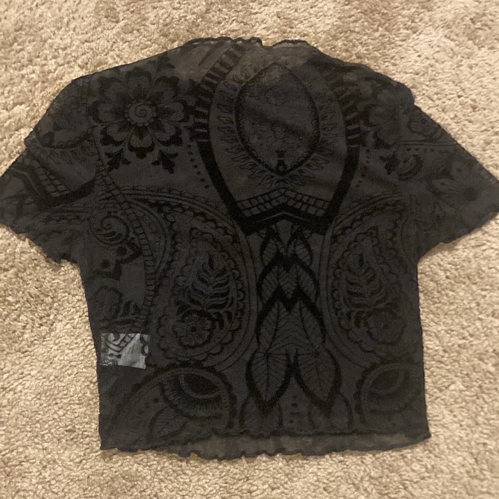 Black see through crop top - Picture 2 of 2